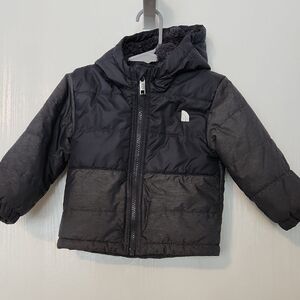 The North Face Toddler Charcoal and Black Reversible Coat